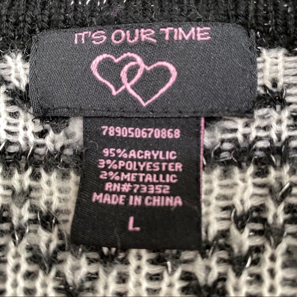 ☘️It’s Our time sparkly open cardigan size L - Picture 4 of 4